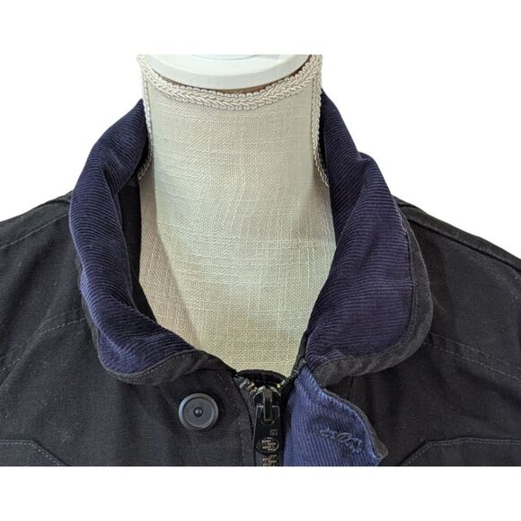 G-Star Raw Denim Fleet Garber Trench Black Canvas Field Coat Jacket Men's XL - Picture 7 of 13